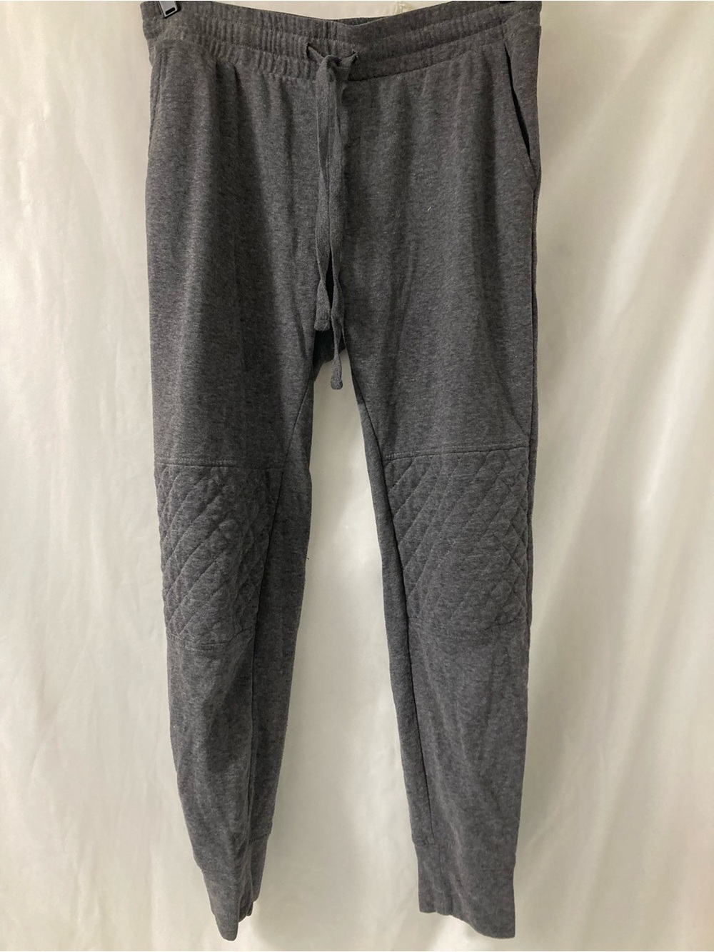 Garage Grey Quilted Knee Jogger Sweatpants Moto Style Size M